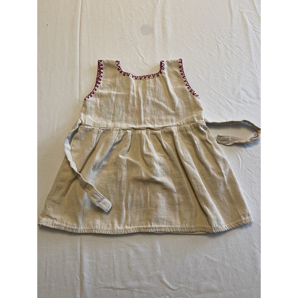 Handmade Mexican Dress Baby Size 6 Months Embroidered Floral Motif - Picture 5 of 5